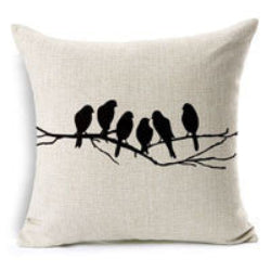 Online discount shop Australia - Modern Simple Plant Decorative Pillow Case Chair Waist Square 45x45cm Cotton Linen Pillow Cover Home Textile Living