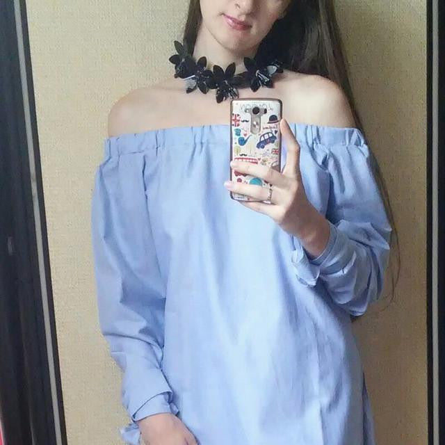 Women Blouses Elegant Bow Off Shoulder Female White Blouse Shirts Women Tops Striped Cardigan