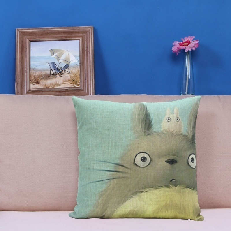 Online discount shop Australia - Cartoon Style Fashion Decorative Cushion Cover Cute Totoro Printed Throw Pillow Cover Car Home Decorative 45x45cm