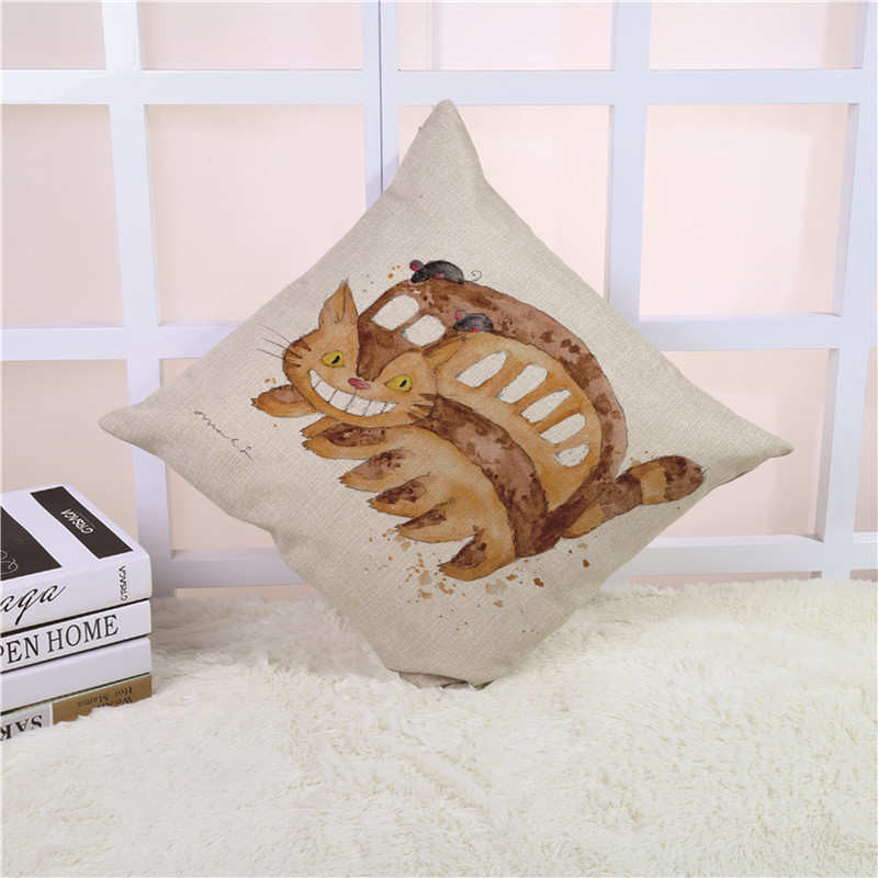 Online discount shop Australia - Cartoon Style Fashion Decorative Cushion Cover Cute Totoro Printed Throw Pillow Cover Car Home Decorative 45x45cm