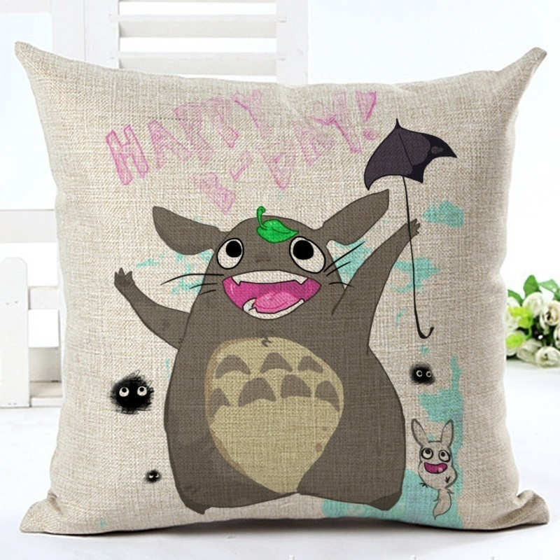 Online discount shop Australia - Cartoon Style Fashion Decorative Cushion Cover Cute Totoro Printed Throw Pillow Cover Car Home Decorative 45x45cm