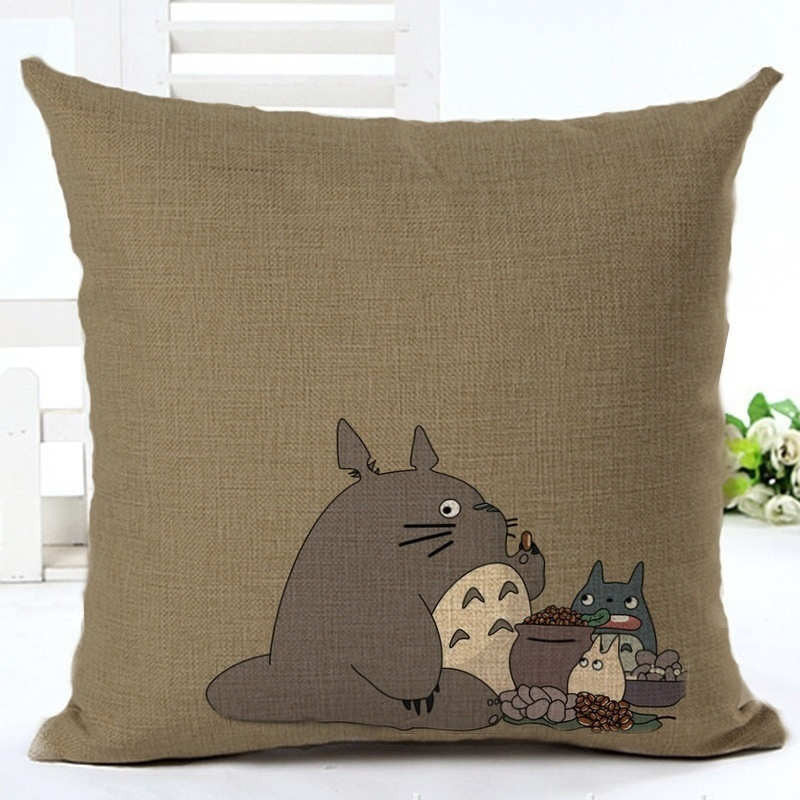 Online discount shop Australia - Cartoon Style Fashion Decorative Cushion Cover Cute Totoro Printed Throw Pillow Cover Car Home Decorative 45x45cm