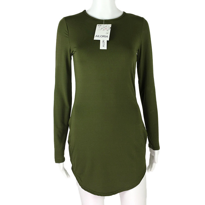 Online discount shop Australia - AILORIA Fashion Club Base bodycon dress Women long sleeve autumn sexy dress party short white dresses vestidos