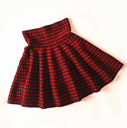 Spring Autumn High Waist Knitted Skirts Women Pleated mini Skirt Casual Elastic Flared Skirt Female midi Short Skirt Woman-Dollar Bargains Online Shopping Australia