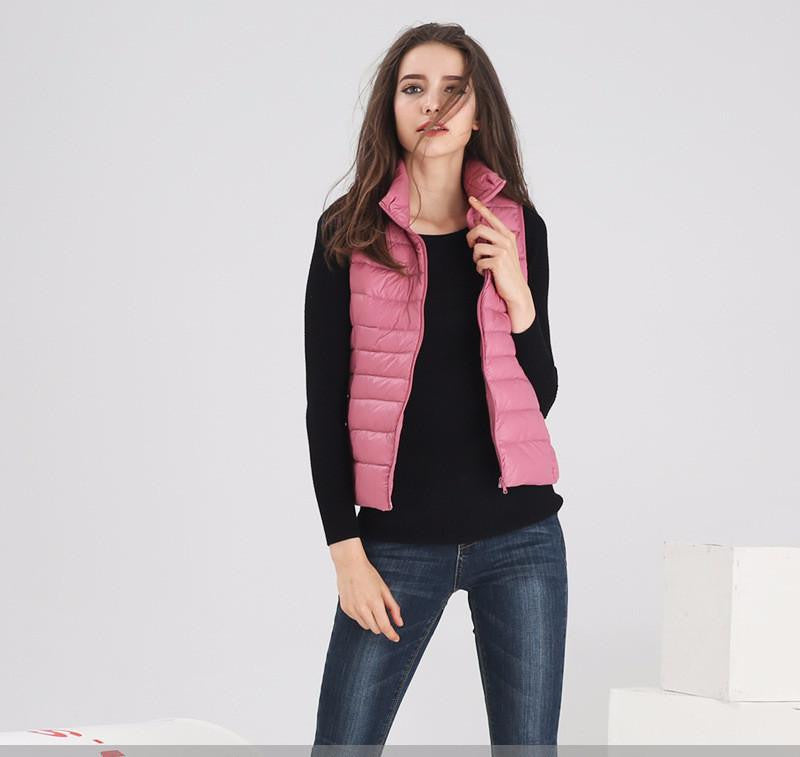 Women's Vest Ultra Light Down Vests Sleeveless Jacket Gilet