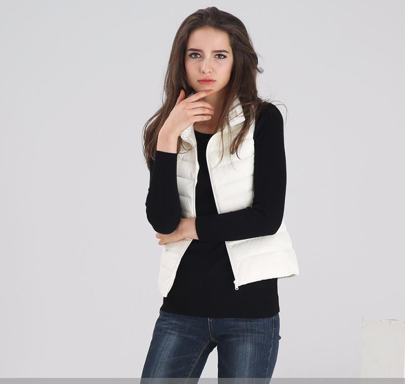 Women's Vest Ultra Light Down Vests Sleeveless Jacket Gilet