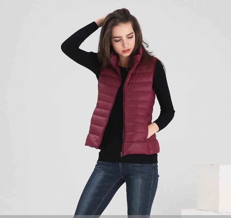 Women's Vest Ultra Light Down Vests Sleeveless Jacket Gilet
