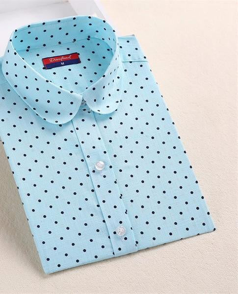 Vintage Top Floral Shirts Women Cotton Linen Blouses Elegant Ladies Tops Long Sleeve Shirt Casual Women Clothing