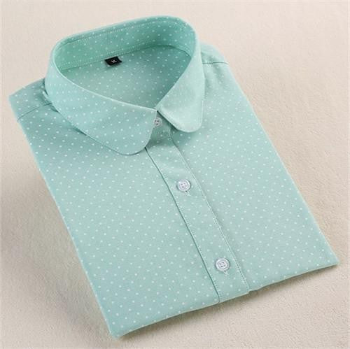 Vintage Top Floral Shirts Women Cotton Linen Blouses Elegant Ladies Tops Long Sleeve Shirt Casual Women Clothing