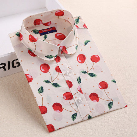 Online discount shop Australia - Floral Shirts Women Blouses Blouse Cotton Long Sleeve Shirt Women Tops And Blouses New Fashion 5XL