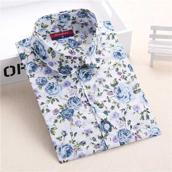 Online discount shop Australia - Floral Shirts Women Blouses Blouse Cotton Long Sleeve Shirt Women Tops And Blouses New Fashion 5XL