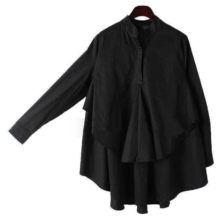 Women Blouses Women Tops Shirt Black White Long-sleeve Shirt Female Shirt