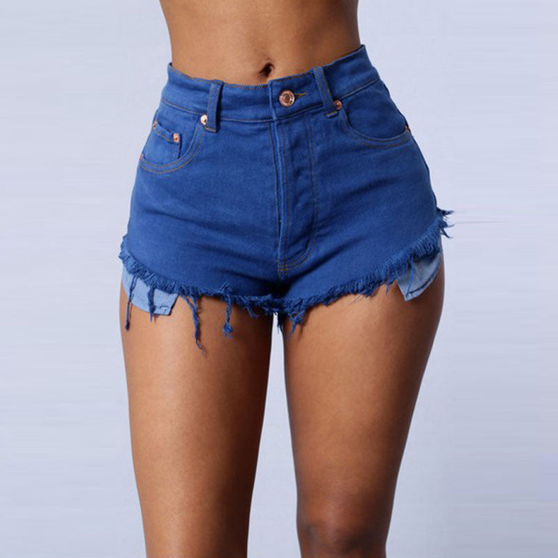 Plus Size Denim Shorts Women Casual Short Jeans Femme Candy Color Shorts With High Waist Lady Short Pants Jeans For Women