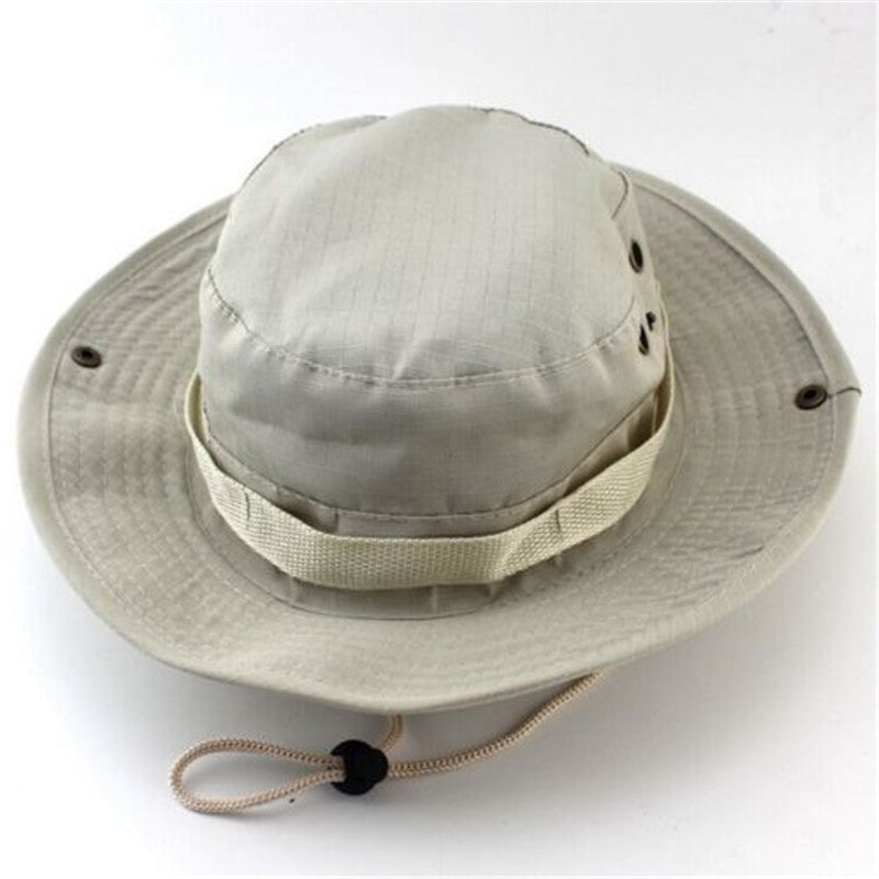 Online discount shop Australia - Camouflage Bucket Hats Wide Brim Sun Cap Ripstop Camo Fishing Hunting Hiking Men Safari Jungle with String Boonie Hat