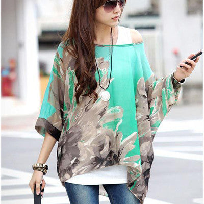 Online discount shop Australia - 4XL 5XL 6XL Plus Size Women Clothing New Casual Blouse Shirt Woman Vintage Print Chiffon Shirts Tops