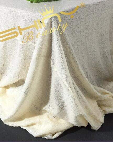 Online discount shop Australia - 125x180cm Champagne/Gold/Silver Embroidery Mesh Sequin Tablecloth Sequin Table Overlay for Wedding/Party Decora