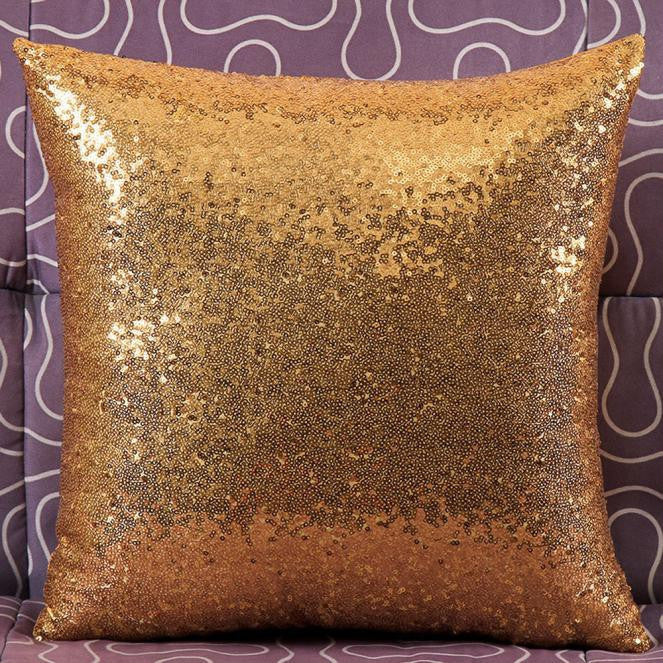 Online discount shop Australia - Glitter Sequins Solid Color Throw Pillow Case Cafe Home Decor Cushion Covers