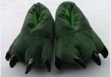 Warm Soft Indoor Floor Slippers Women Men Shoes Paw Funny Animal Soft Soft Plush Shoes High