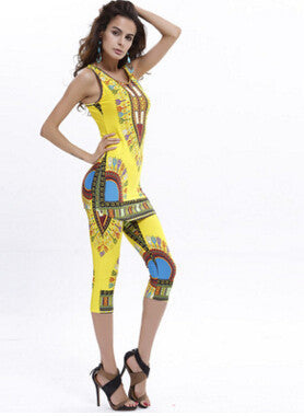 Online discount shop Australia - Mavodovama Dashiki dress Summer Women sexy Bohemian Robe Femme Africa Print Indian Style Two piece set roupas feminina