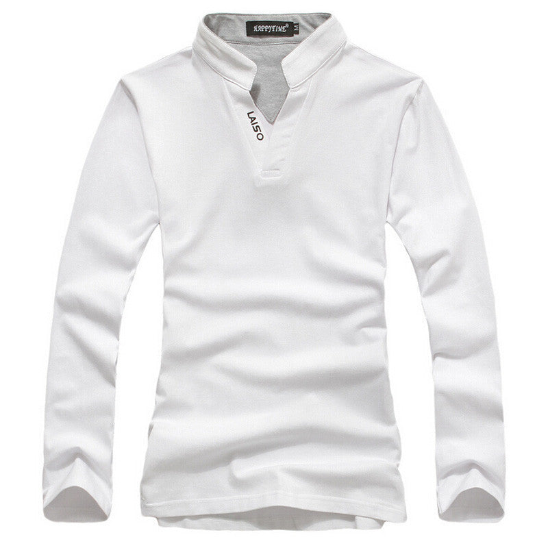 Fashion Brand Men Clothes Slim Fit Solid Long Sleeve T Shirts Men Cotton Casual T-Shirt Men tshirt Plus Size 5XL