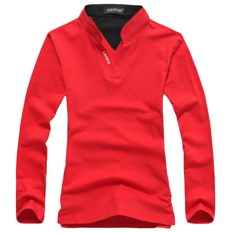 Fashion Brand Men Clothes Slim Fit Solid Long Sleeve T Shirts Men Cotton Casual T-Shirt Men tshirt Plus Size 5XL