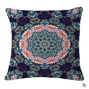 Style Flower Cushion Cover Pillow Case Linen Cotton Pillow Covers Plant sofa Car Seat Decorative Pillowcase