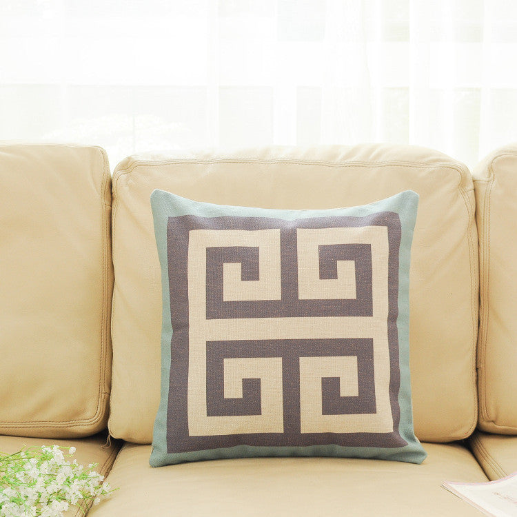 Top Finel Geometric Decorative throw Pillow case Linen Cotton Cushion Cover Creative decoration for Sofa Car covers 45X45cm