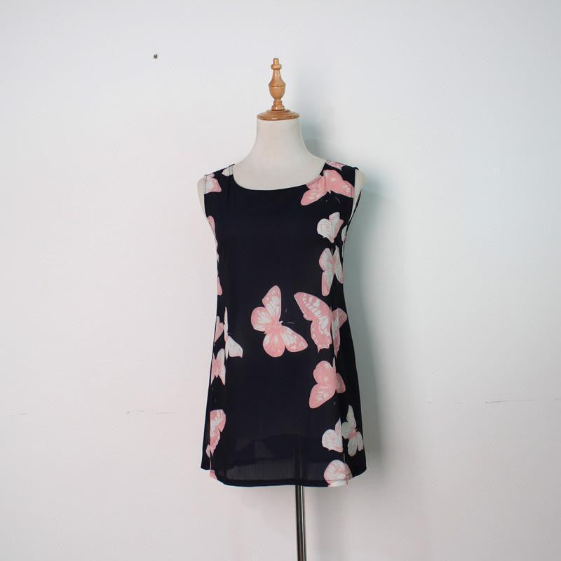 Summer Cartoon Print Dress Hippie Women Beach Dress Fashion Female Plus Size Women Clothing Mini Dress