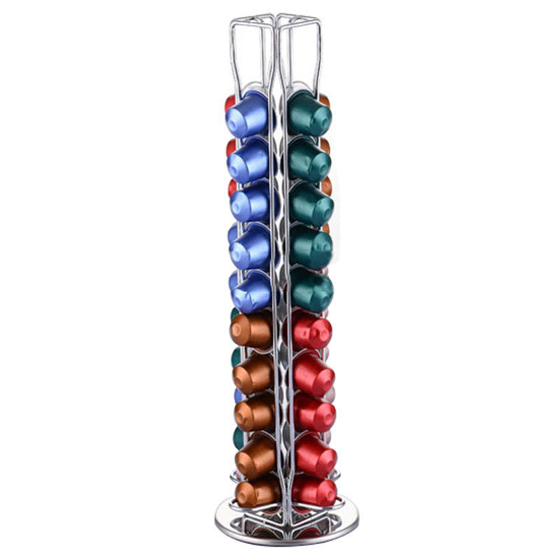 Online discount shop Australia - 40 Cups Iron Plating Coffee Capsules Shelves Kitchen Durable Storage Racks High Quality