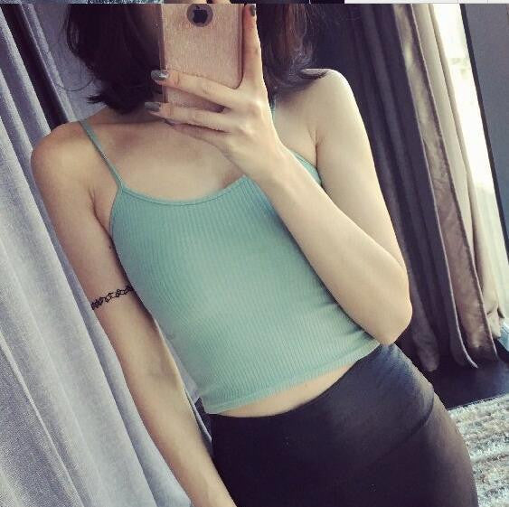 Women Bralette Bralet Bustier Crop Top Cami Tank Tops European style elasticity Sleeveless Vest