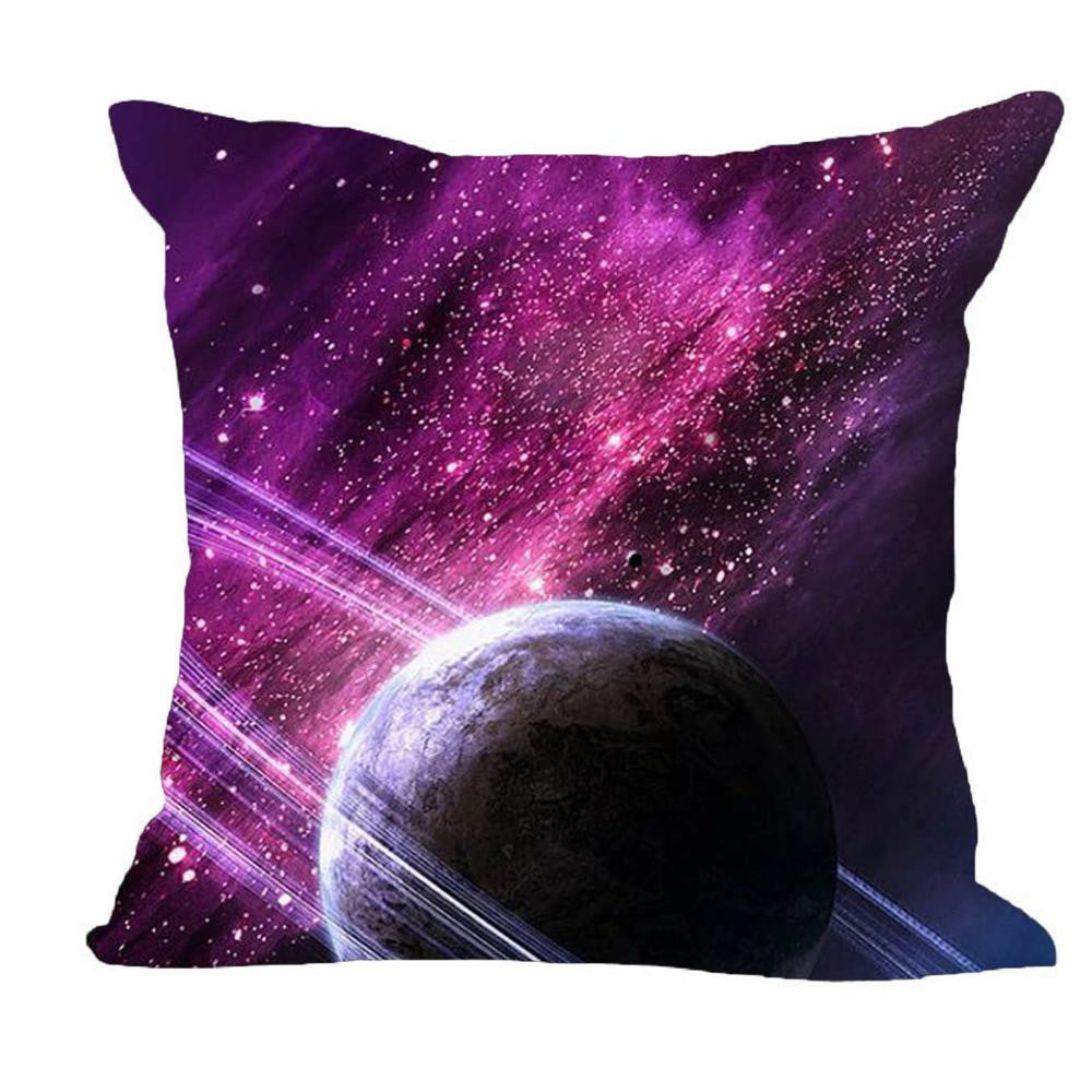 Pillow Case Galaxy Cushion Cover Planet Linen/Cotton sofa chair seat Car Sofa 45*45CM Cushion Home Decorative Throw Cover