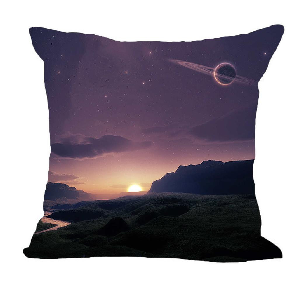 Pillow Case Galaxy Cushion Cover Planet Linen/Cotton sofa chair seat Car Sofa 45*45CM Cushion Home Decorative Throw Cover