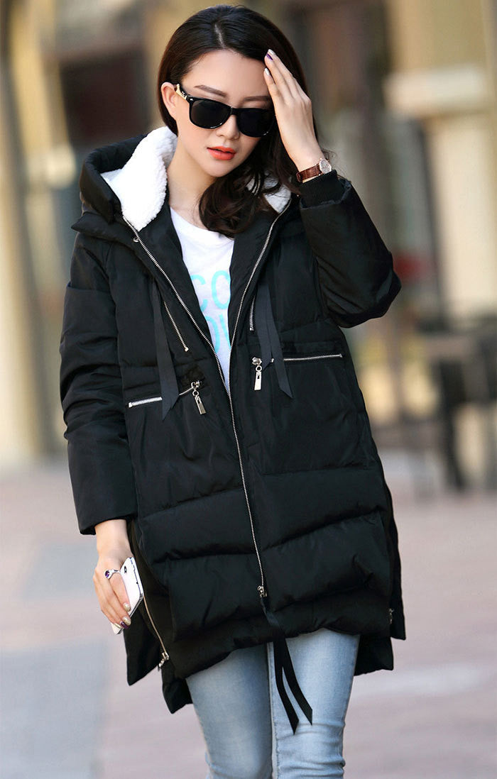 Online discount shop Australia - Coats And Jackets Woman Down Casual Jacket Plus Size M-XXXL Hooded Coat Long Style Parka Womens Jackets WC747