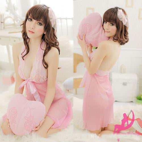 Lace Nightie See Through Lingerie+G-string Thong Sleepwear one size