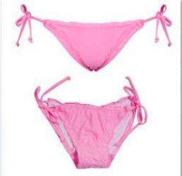 Lady Scrunch Brazilian Ruched Semi Thong Bikini Bottom Women Tie Side Swimwear Fashion Beach Bottom