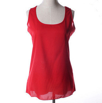 Online discount shop Australia - Blouses Plus Size Women Chiffon Blouse  Shirt Cute Candy Color Tropical Casual Tops Clothes
