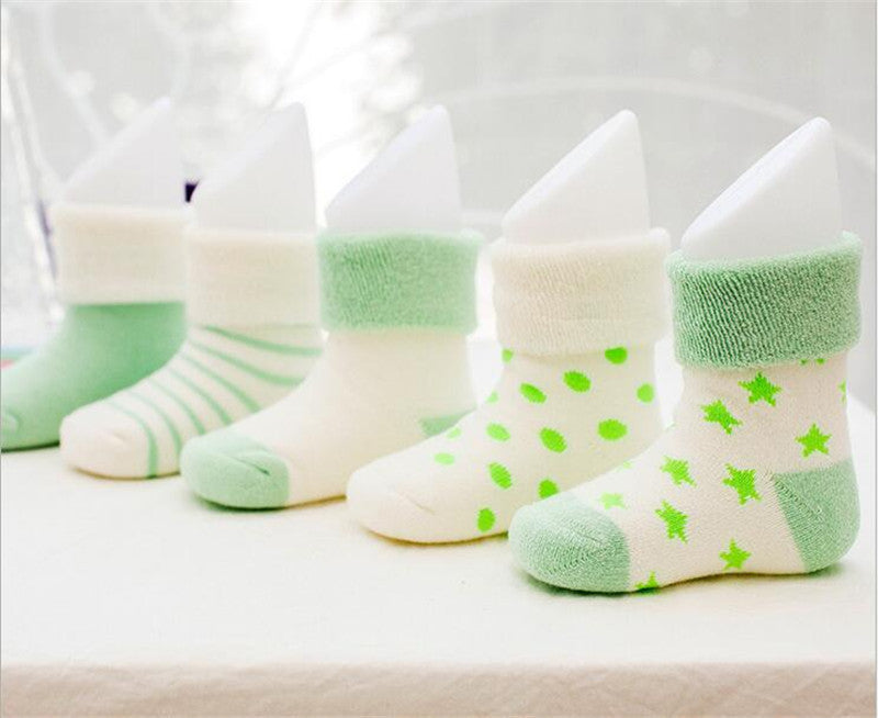 Online discount shop Australia - 5 Pairs/Lot Christmas Baby Girls Socks Newborn Baby Boy Socks