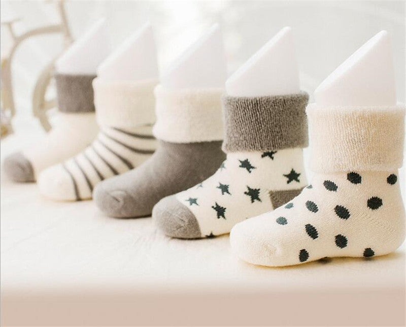 Online discount shop Australia - 5 Pairs/Lot Christmas Baby Girls Socks Newborn Baby Boy Socks