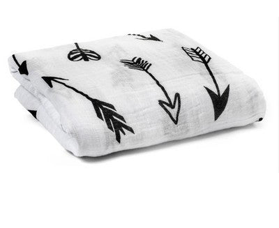 Online discount shop Australia - Ainaan Muslin Cotton Baby Swaddles For Newborn Baby Blankets Black & White Gauze Bath Towel