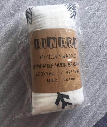 Online discount shop Australia - Ainaan Muslin Cotton Baby Swaddles For Newborn Baby Blankets Black & White Gauze Bath Towel