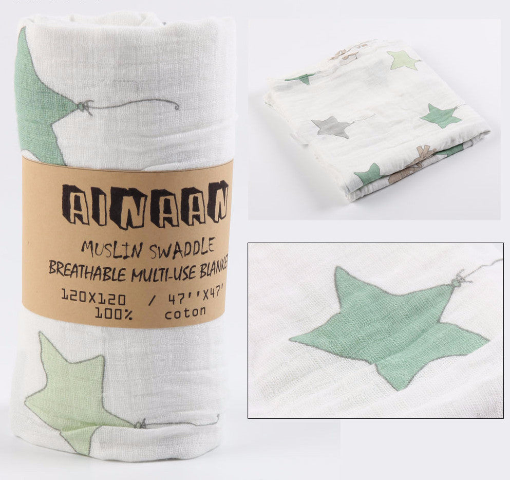 Online discount shop Australia - Ainaan Muslin Cotton Baby Swaddles For Newborn Baby Blankets Black & White Gauze Bath Towel