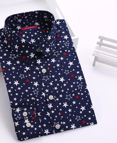 Vintage Women Shirts Long Sleeves Cotton Blouses Turn Down Collar Floral Shirts Fashion Women Shirt Tops