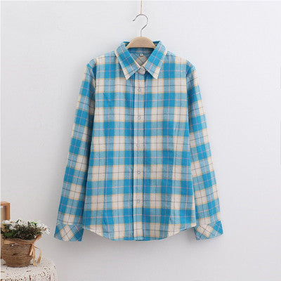 Online discount shop Australia - Long Sleeve Shirt Women Blouses Fashion Lattice Thicken Tops Plus Size Women Clothing 5XL Blouse Shirts