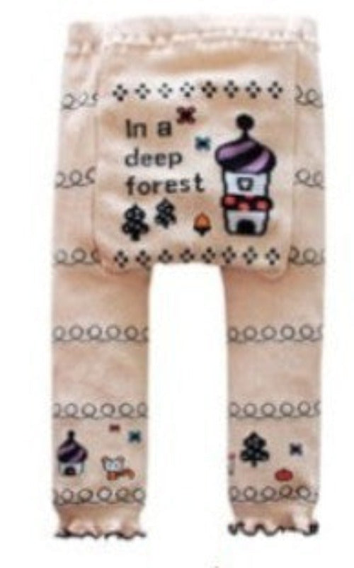 Online discount shop Australia - Baby Pants cartoon print knitted busha pp pants elastic waist toddler Leggings Kids Clothes 3-24 M