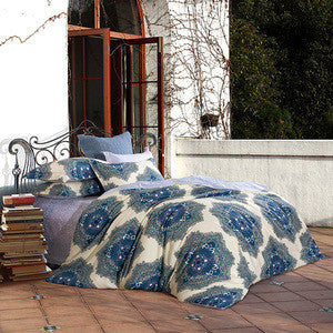 Online discount shop Australia - bohemian style sheets sets linens multicolor abstract flowers cotton bedspread Queen Double size quilt cover set bedding sets
