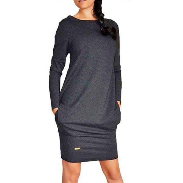 Women Long Sleeve Warm Autumn Dress Vestidos Sweatshirt Party Short Mini Jumper Dresses