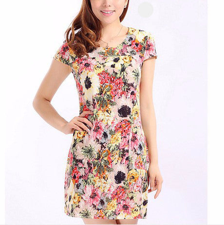 Summer dress style print women dresses vestidos printed plus size Women vestido feminino womens clothing loose casual dress