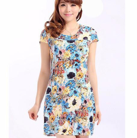 Summer dress style print women dresses vestidos printed plus size Women vestido feminino womens clothing loose casual dress