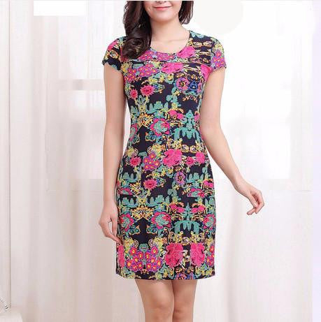 Summer dress style print women dresses vestidos printed plus size Women vestido feminino womens clothing loose casual dress