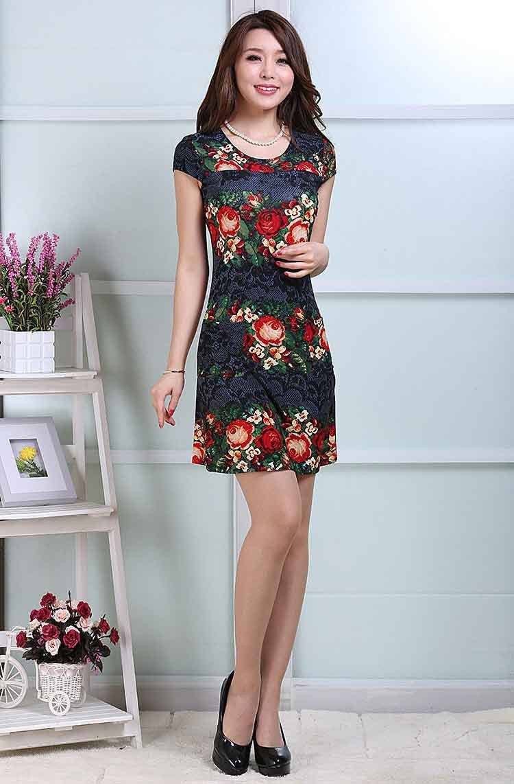 Summer dress style print women dresses vestidos printed plus size Women vestido feminino womens clothing loose casual dress